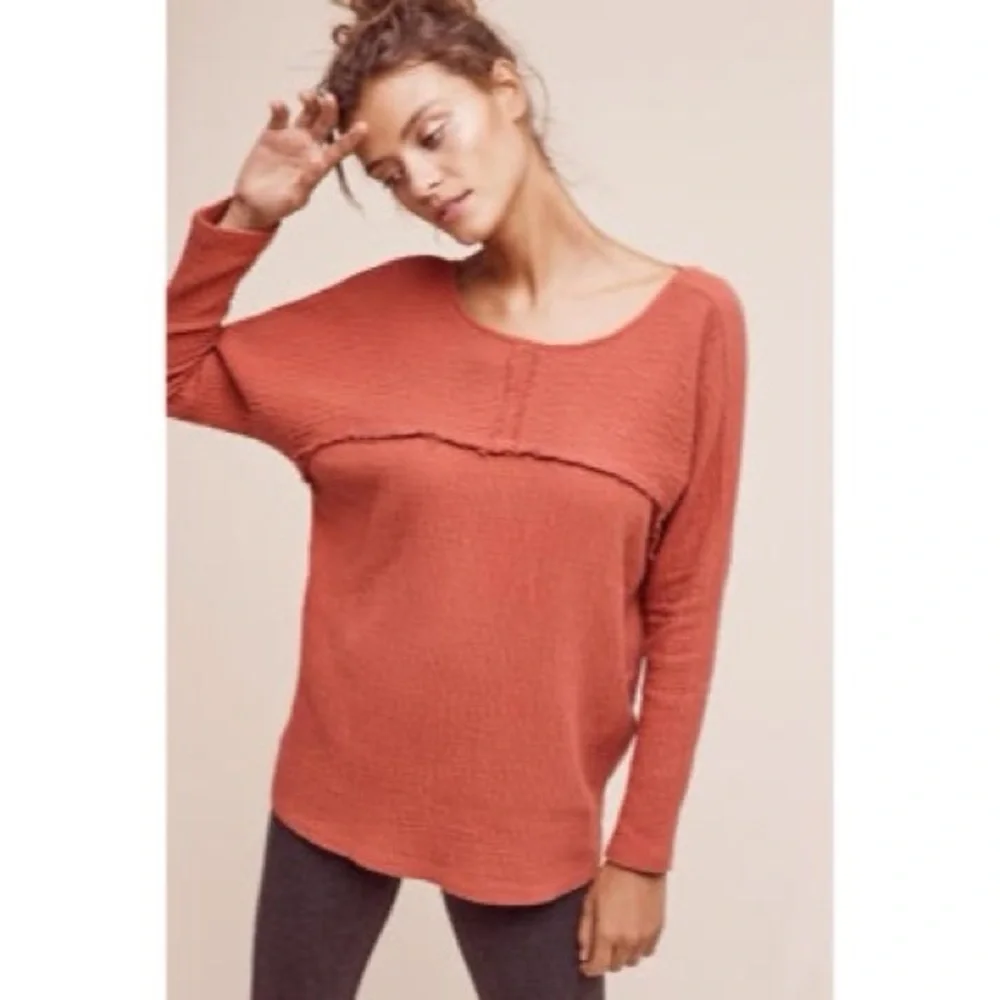 Anthropologie Aurelia Cross-Back Long Sleeve Balletcore Bohemian Top Size Large
